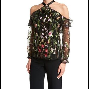 ALEXIS
Kylie Embroidered Garden Top, Black XS - new quiet luxury